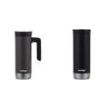 Stainless Steel Travel Mug with Handle and Leak-Proof Lid Z54594