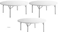 White 72 Inch Round Plastic Folding Table K28143