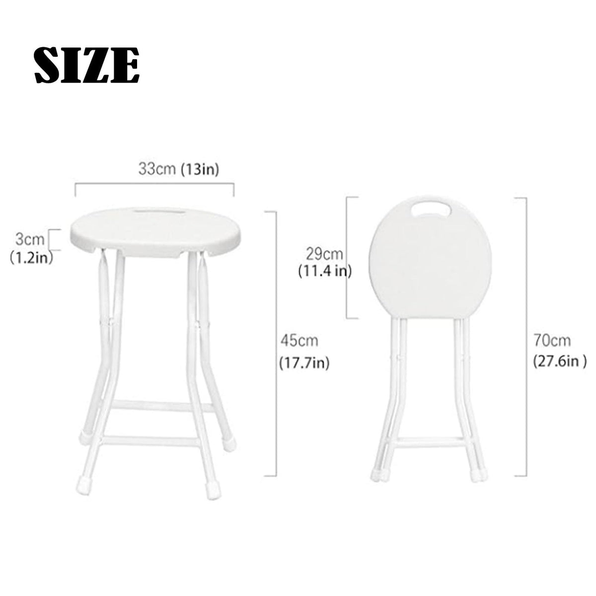18 Inch Lightweight Folding Bar Stool with Handle M99833