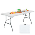 6FT Portable Folding Picnic Table with Handle V64467