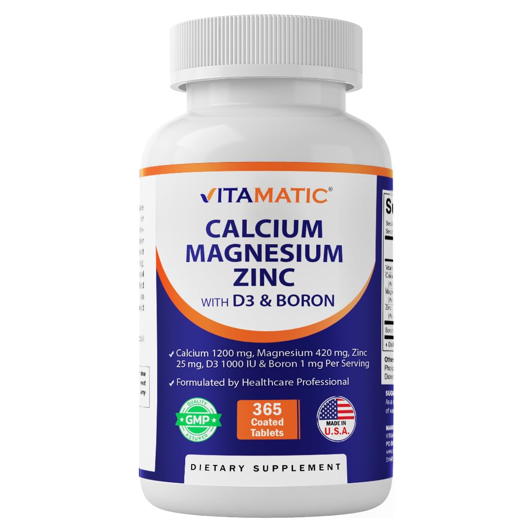 Calcium Magnesium Zinc D3 Boron 365 Coated Tablets Supplement H162
