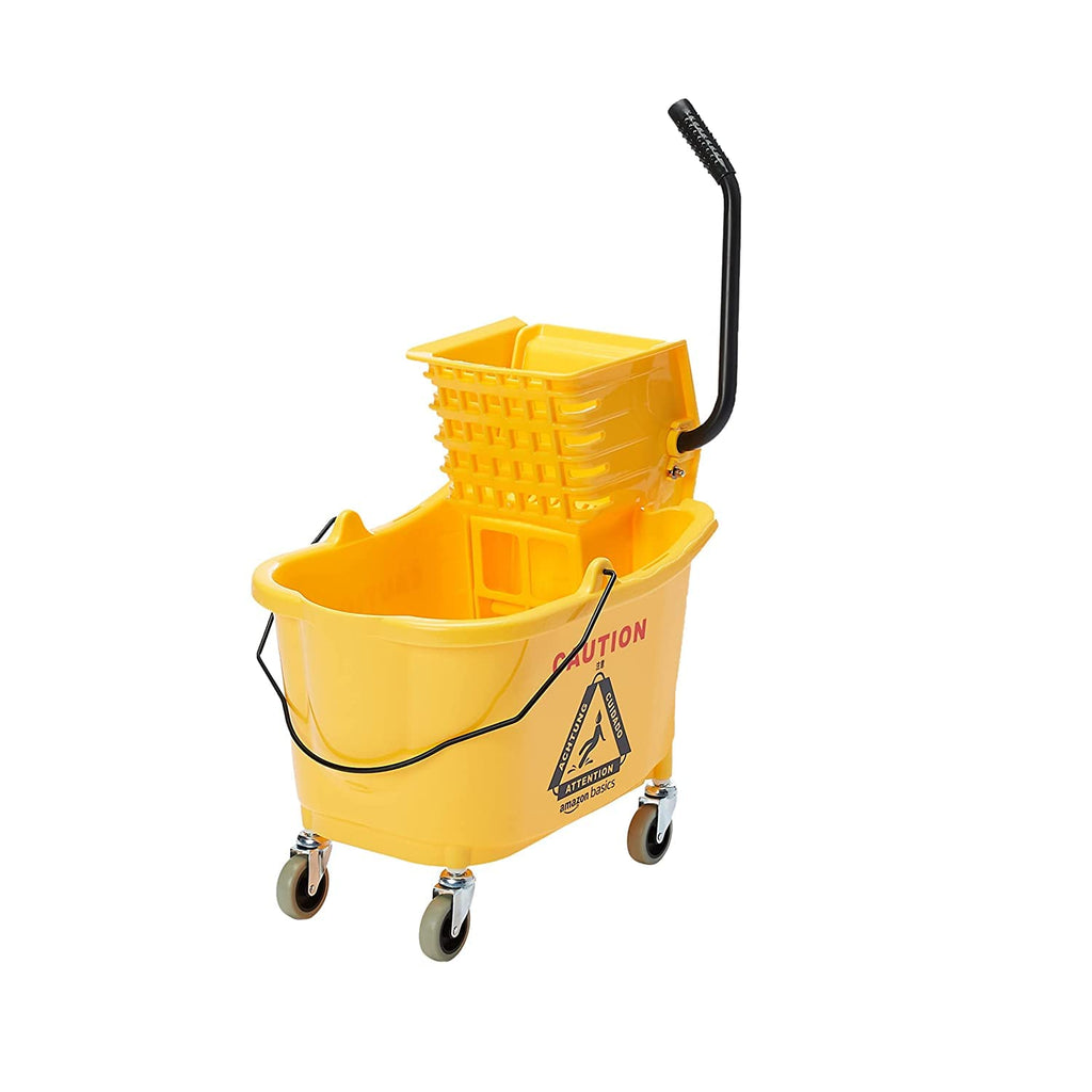 Yellow 35-Quart Mop Bucket on Wheels N863670