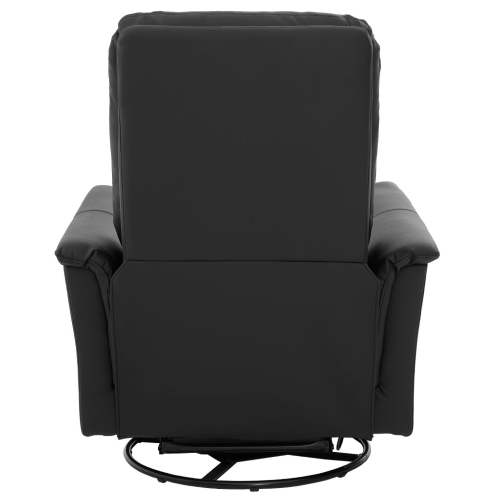 Black Boucle Swivel Rocker Glider Lounge Chair F7978