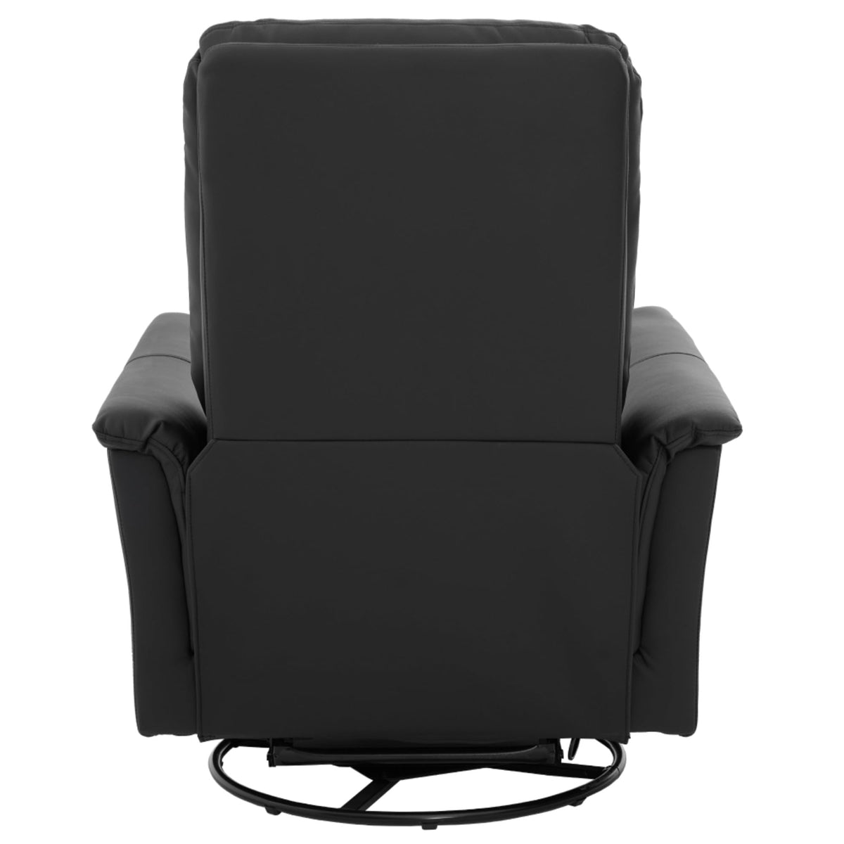 Black Boucle Swivel Rocker Glider Lounge Chair F7978