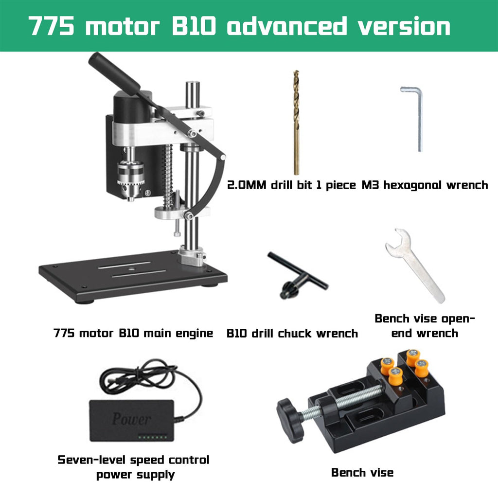 Benchtop Drill Press 0.6-6mm B10 Chuck 7-Speed Adjustable Electric K2201