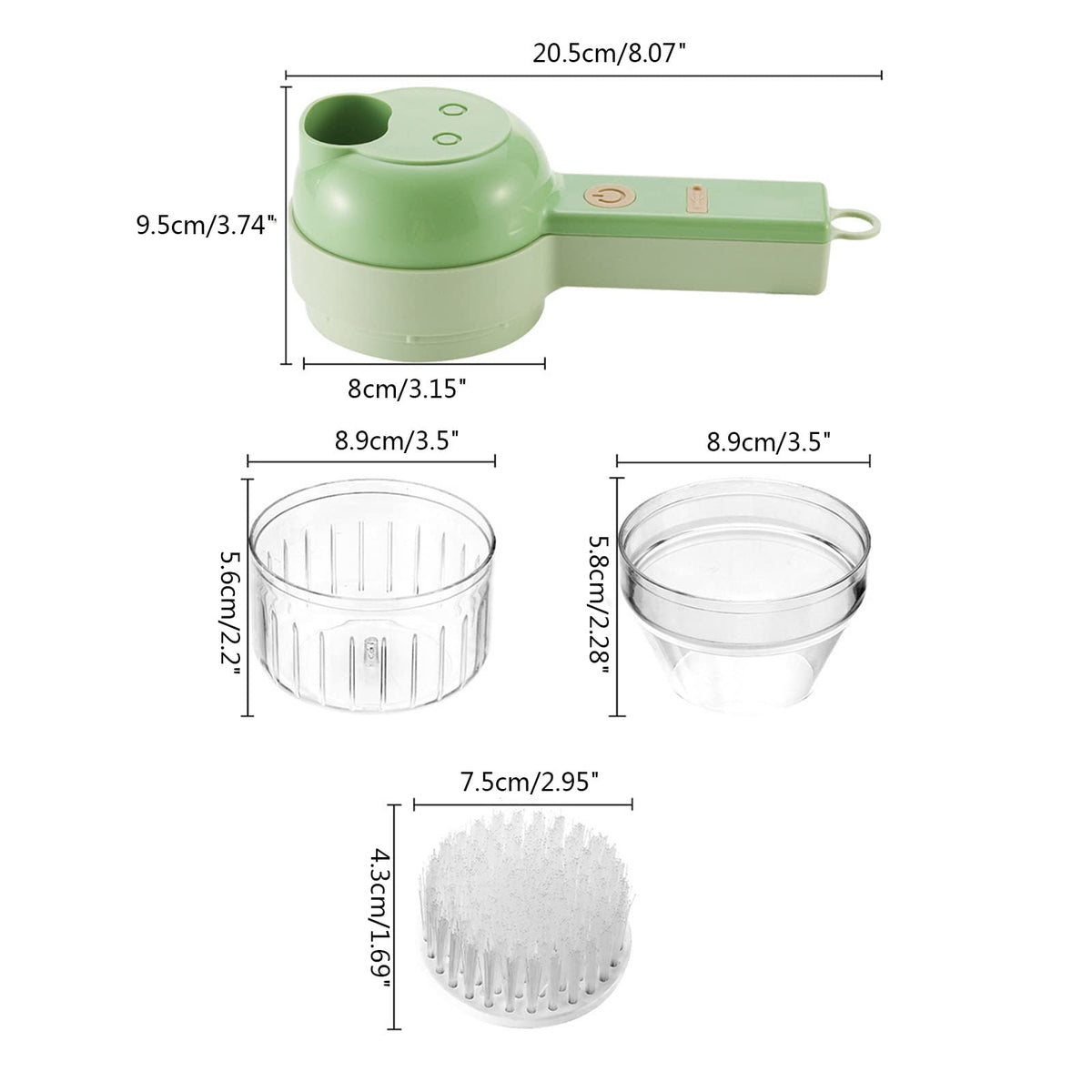 4 in 1 Cordless Electric Vegetable Cutter Set W68584