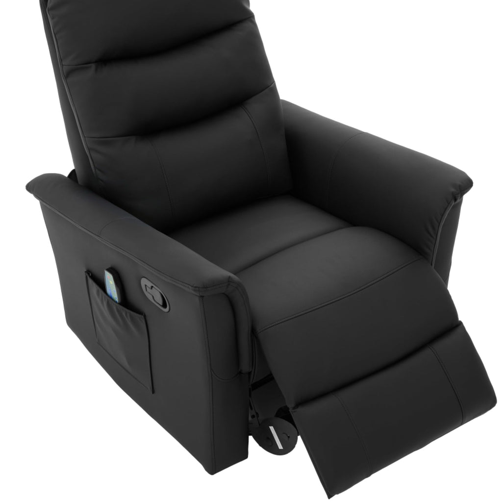 Black Boucle Swivel Rocker Glider Lounge Chair F7978