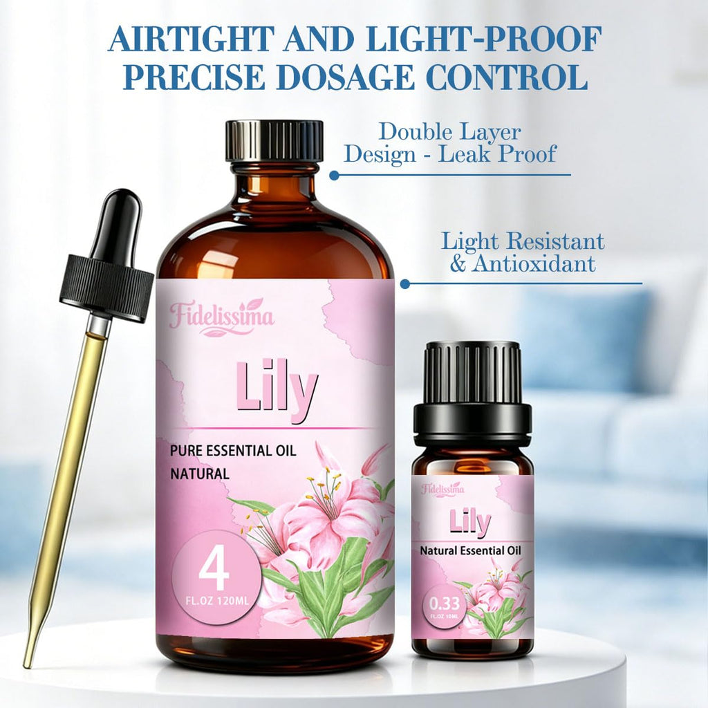 Natural Essential Oil Set 4 Scents with Glass Dropper E811283