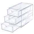 3 Drawer Clear Acrylic Desktop Organizer G312