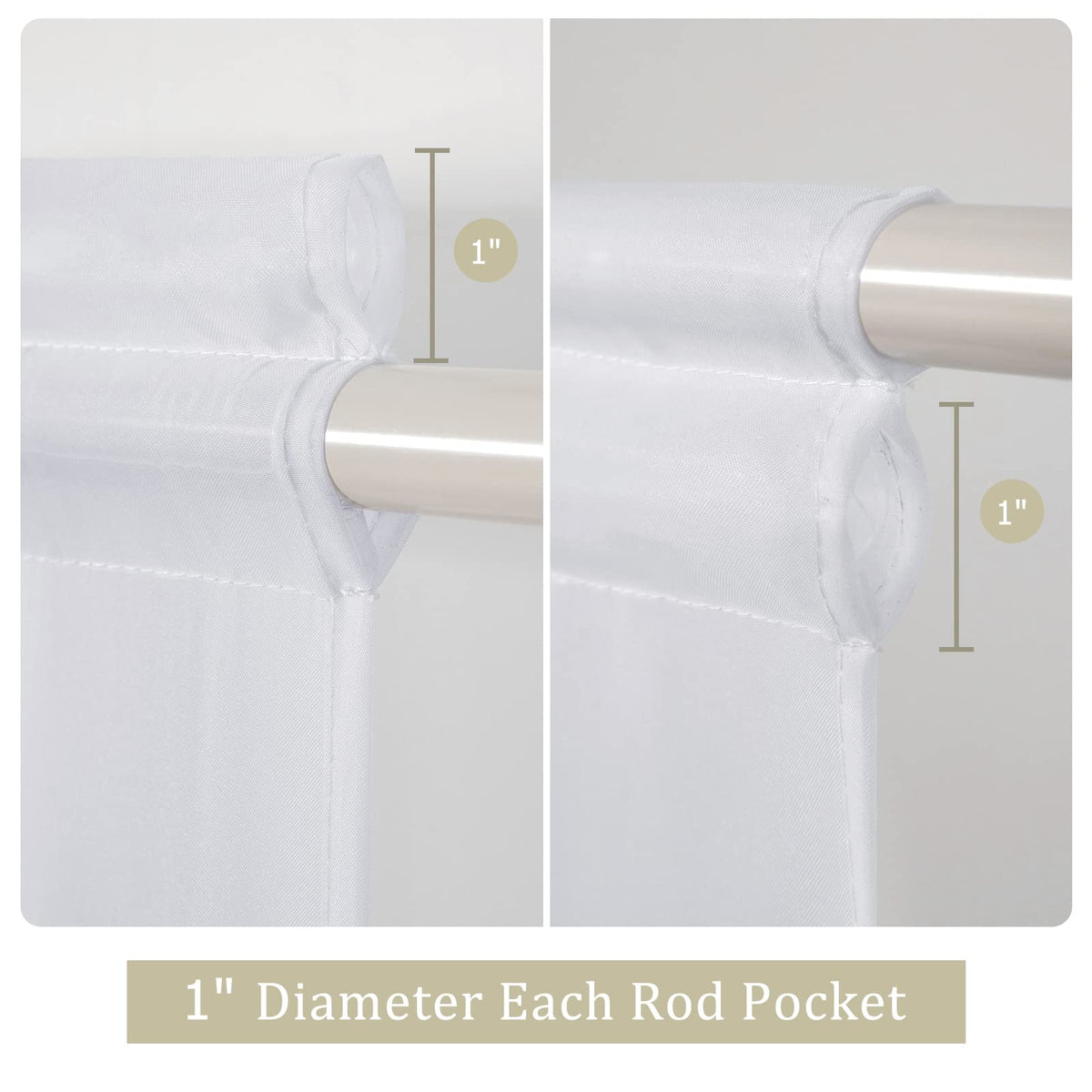 White 25 x 72 Inches Sidelight Sheer Curtains H644