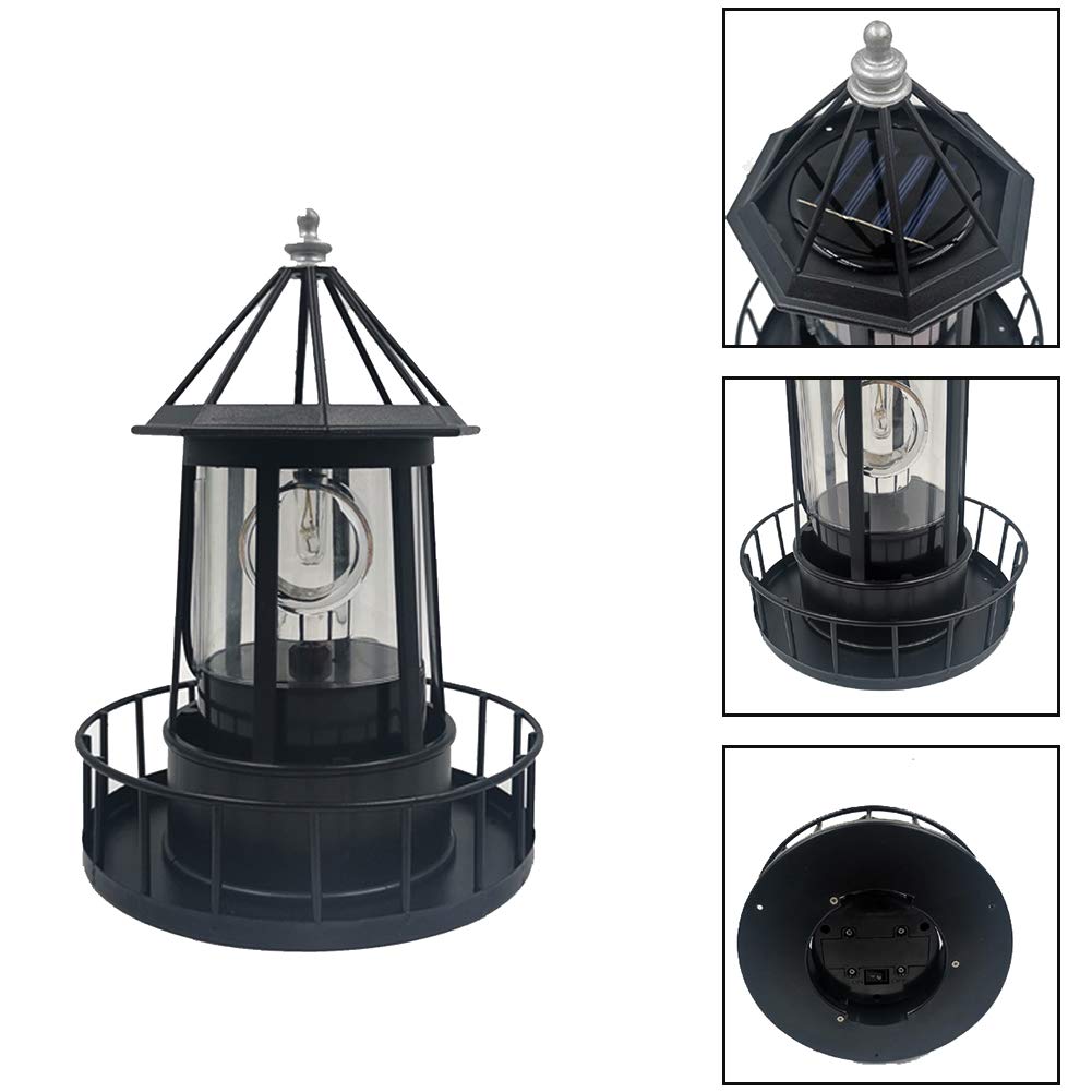 Solar LED Rotating Lighthouse Light T18094