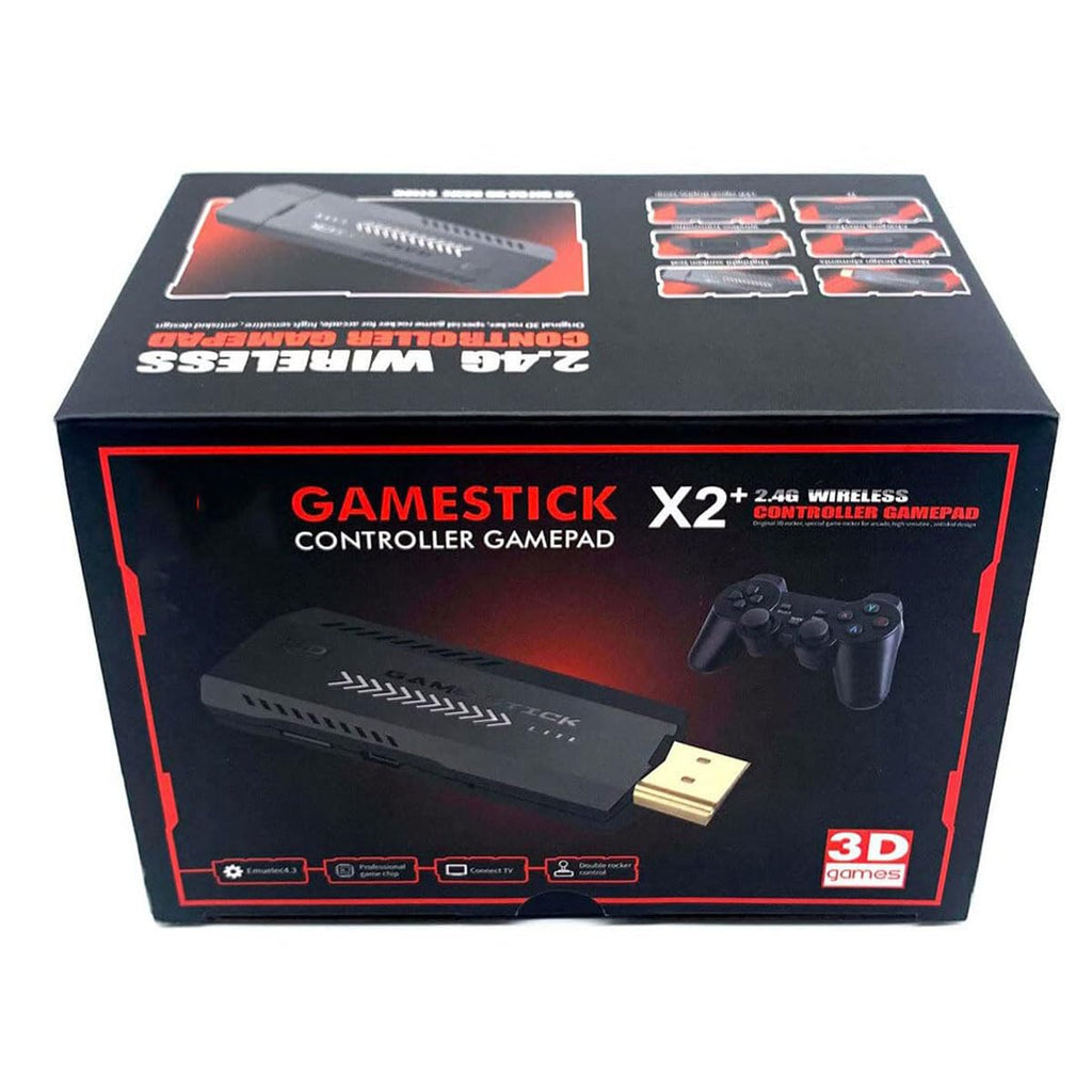 4K Retro Game Stick with 2 Wireless Controllers 64GB Y3785
