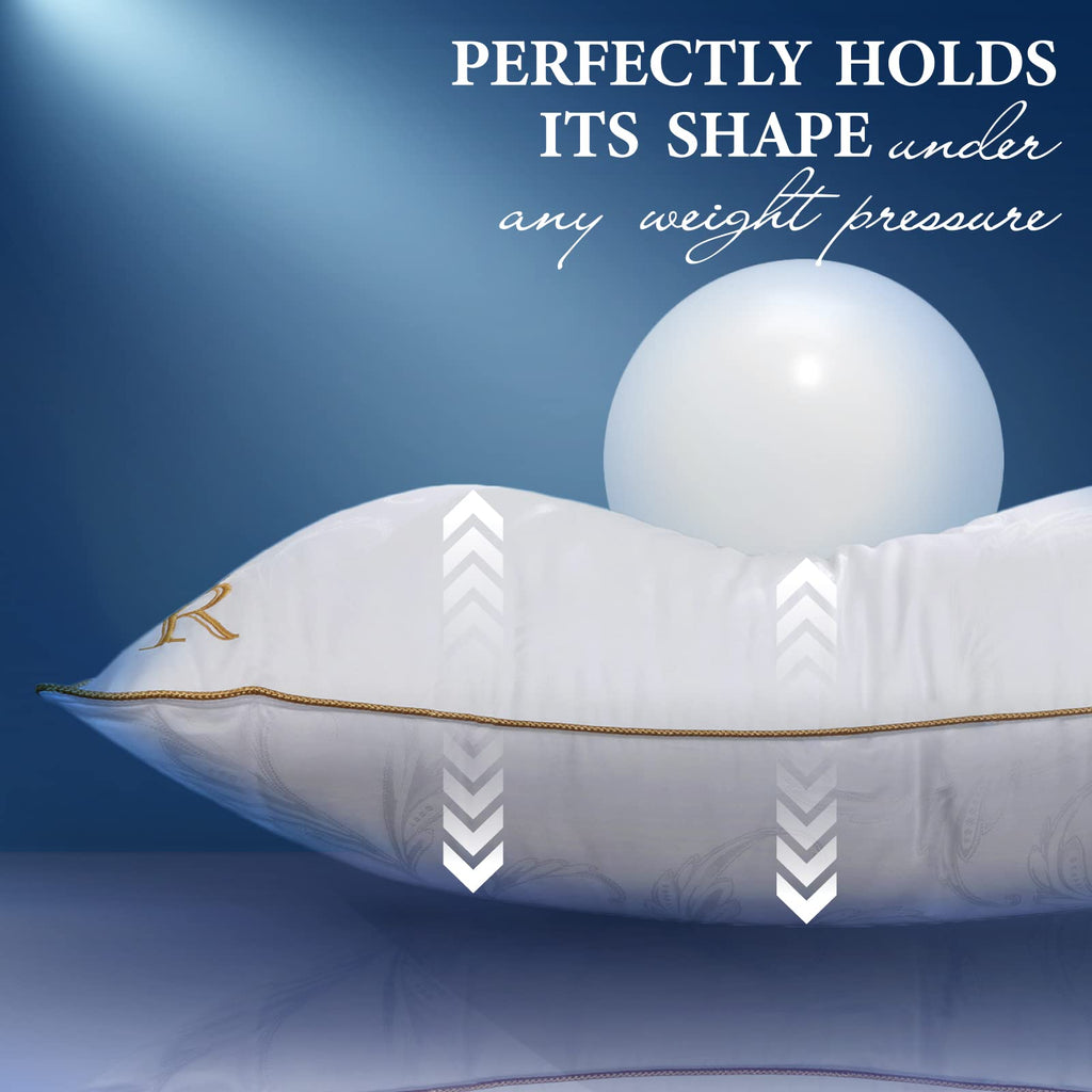 King Size Set of 2 Adjustable Cotton Bed Pillows Y23256