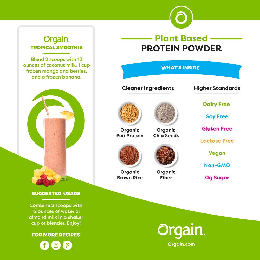 Organic Plant Based Vanilla Bean Protein Powder Y9256