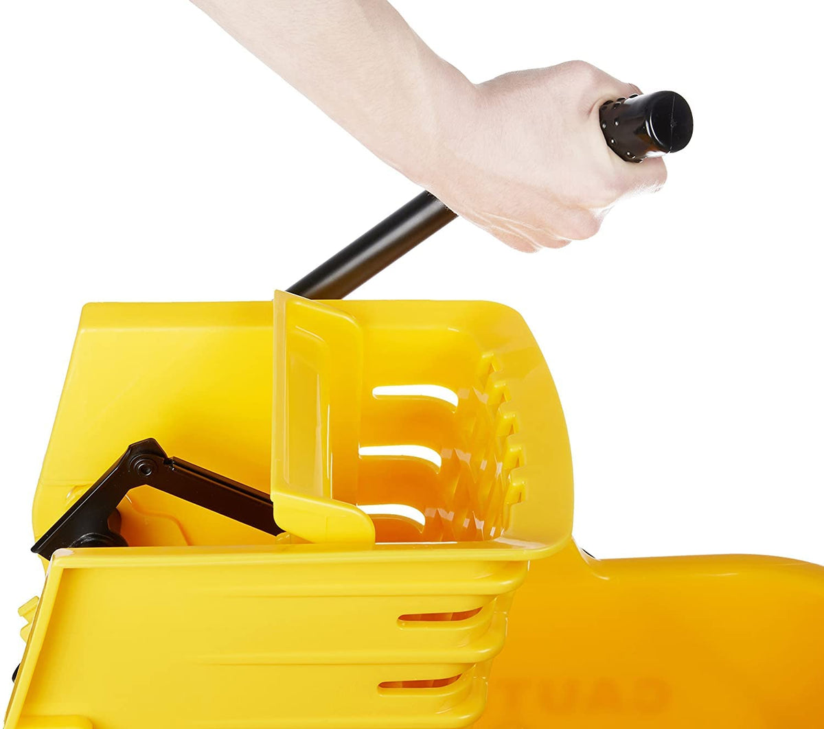 Yellow 35-Quart Mop Bucket on Wheels N863670