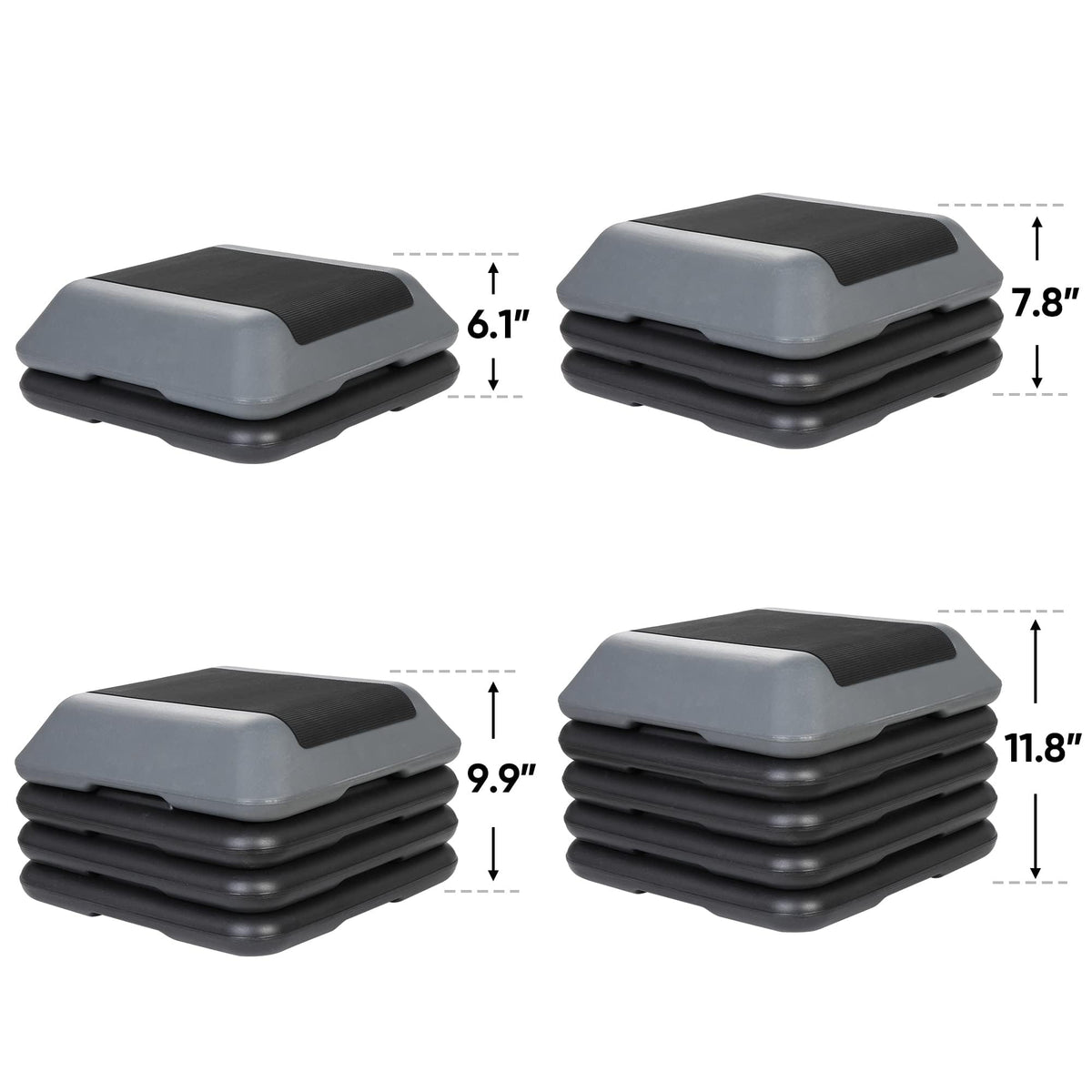 Adjustable Aerobic Step Platform with 4 Risers T905