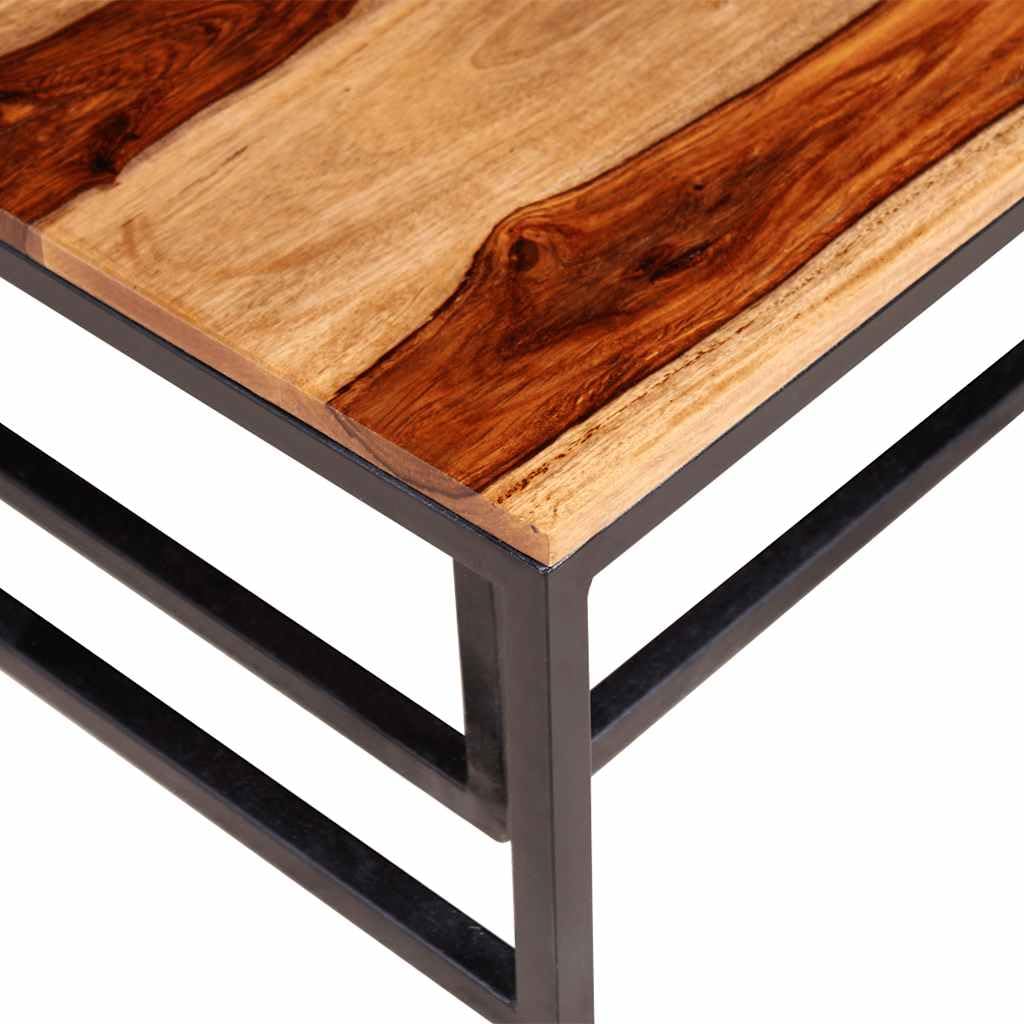 Brown Solid Sheesham Wood Nesting Table Set of 2 Y910