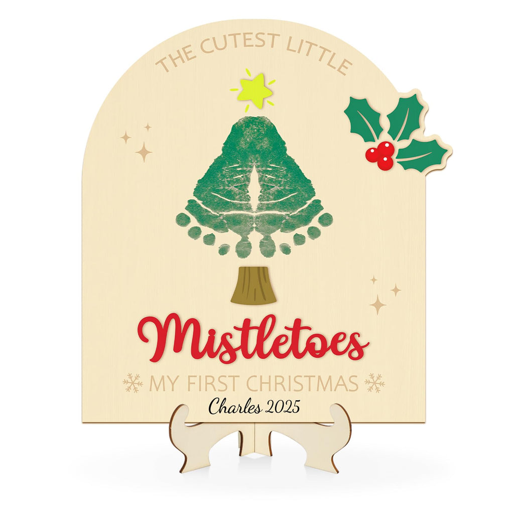 Baby's First Christmas DIY Footprint Art Card E522609