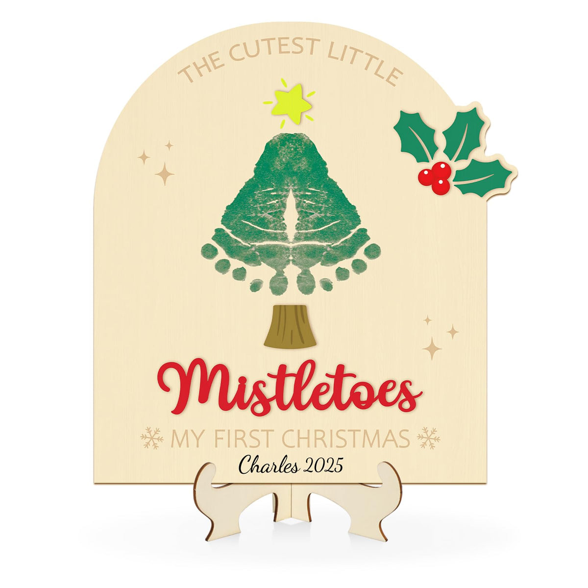 Baby's First Christmas DIY Footprint Art Card E522609