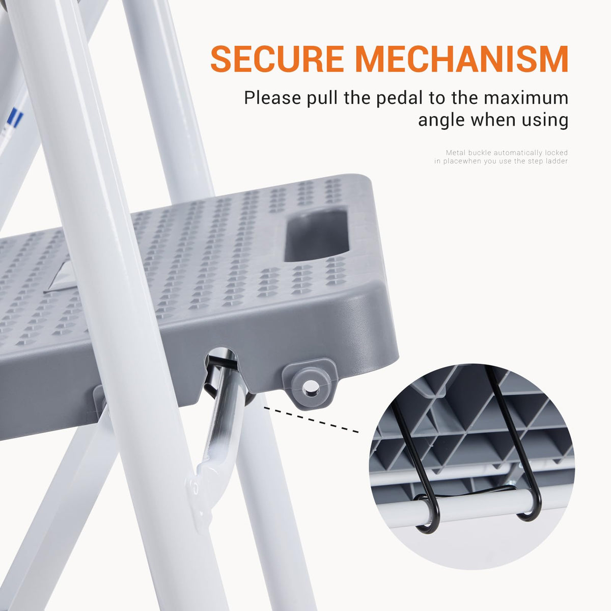 2 Step Ladder 330lbs Capacity Folding Sturdy Step Stool Y282870