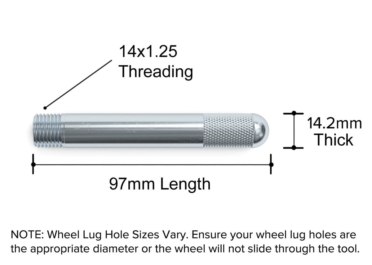 Wheel Hanger M14x1.25 97mm Length Silver Pack of 2 D2717