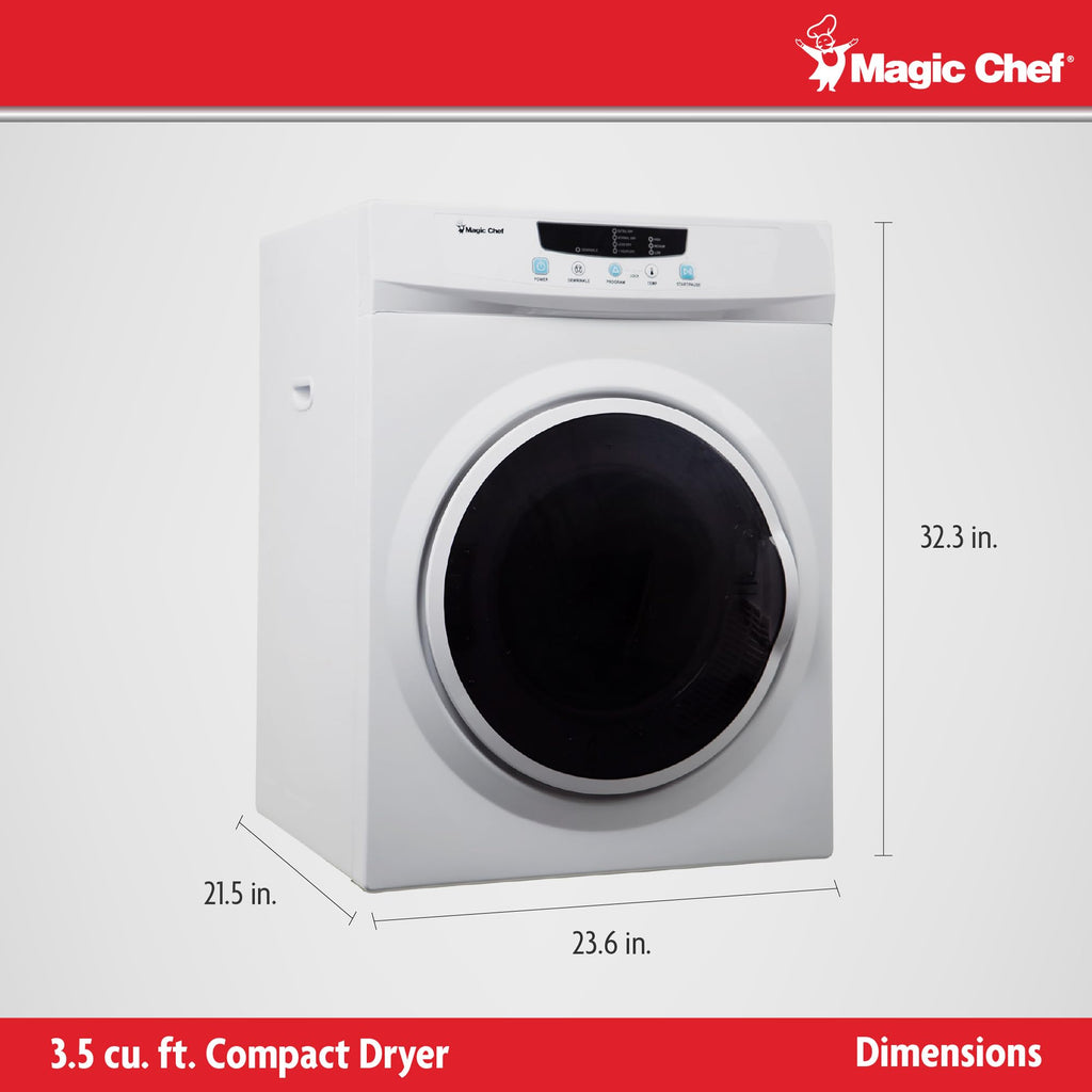 3.5 cu. ft. Electric Dryer in White F156