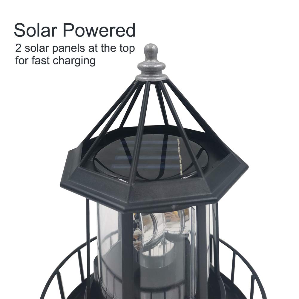 Solar LED Rotating Lighthouse Light T18094