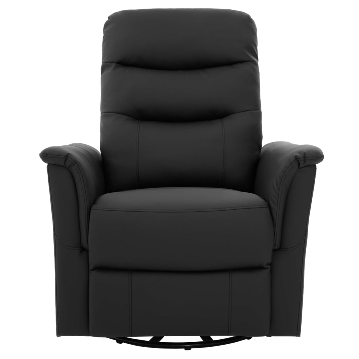 Black Boucle Swivel Rocker Glider Lounge Chair F7978