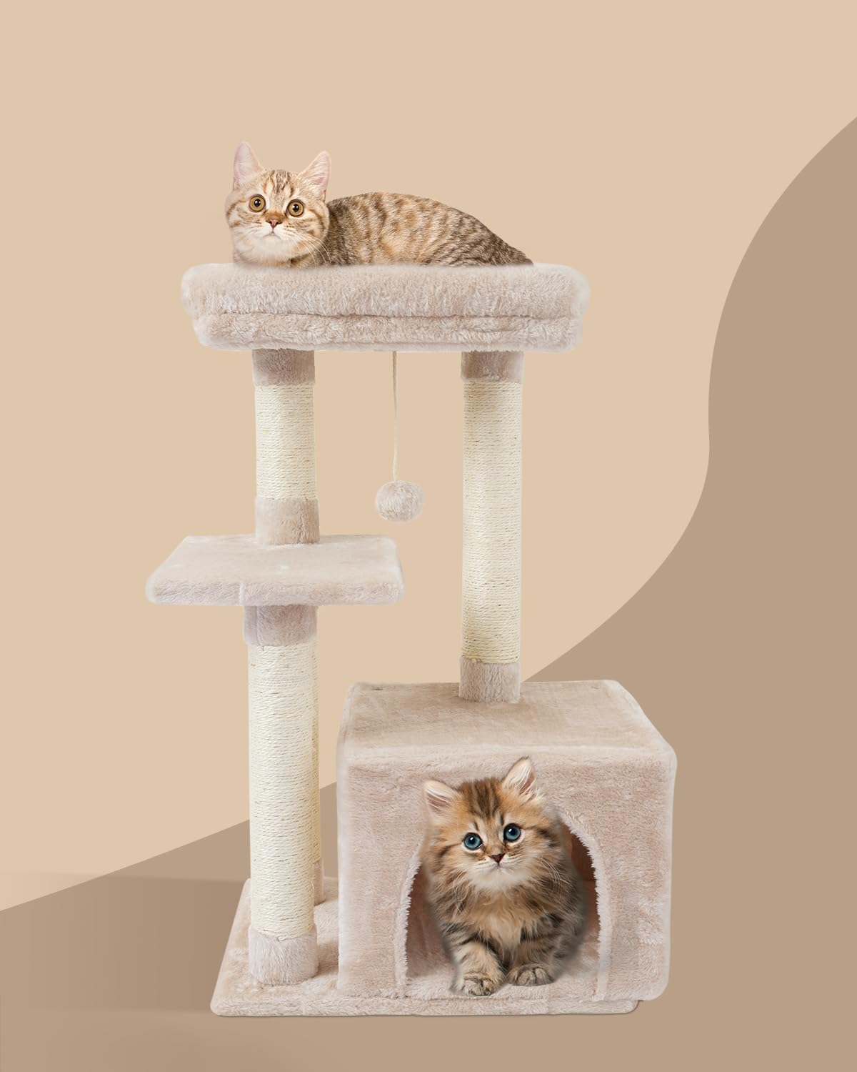 Cat Tree with Sisal Scratching Posts U617