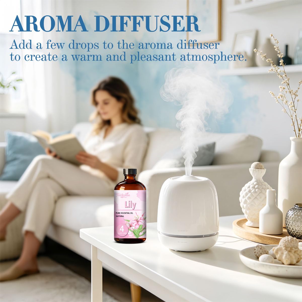 Natural Essential Oil Set 4 Scents with Glass Dropper E811283