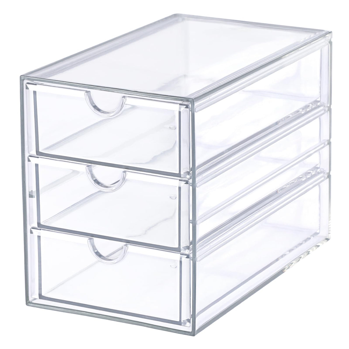 3 Drawer Clear Acrylic Desktop Organizer G312