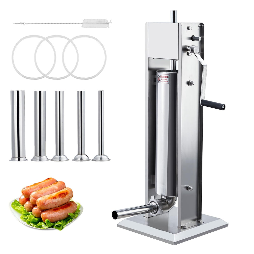 Heavy Duty Stainless Steel 15LBS Manual Sausage Stuffer Machine Q16234