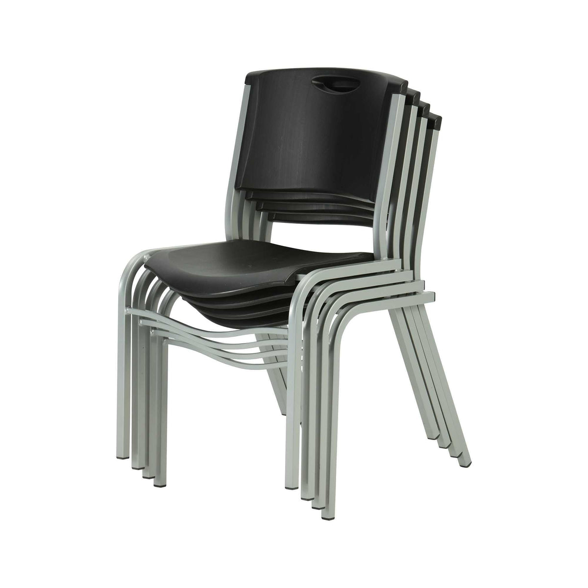 Black Stacking Chair 4 Pack V84237