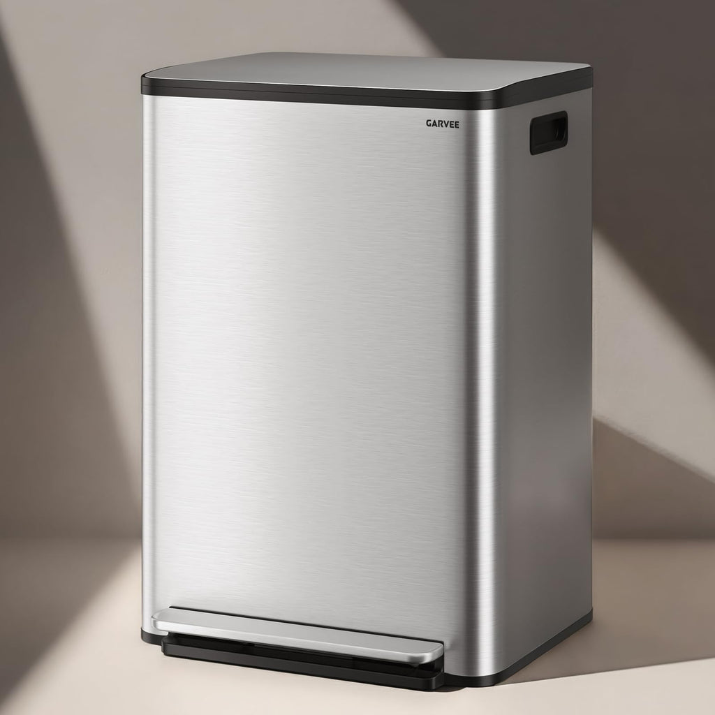 13 Gallon Stainless Steel Step-on Trash Can K912