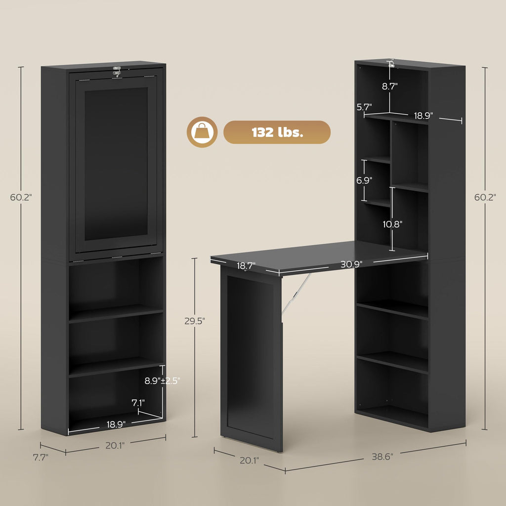 Black Foldable Convertible Computer Desk N53541