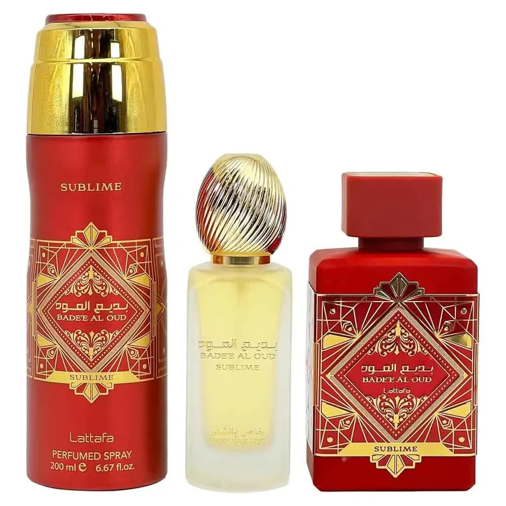3 Piece Set Eau de Parfum Spray Hair Mist Deodorant Spray K8052