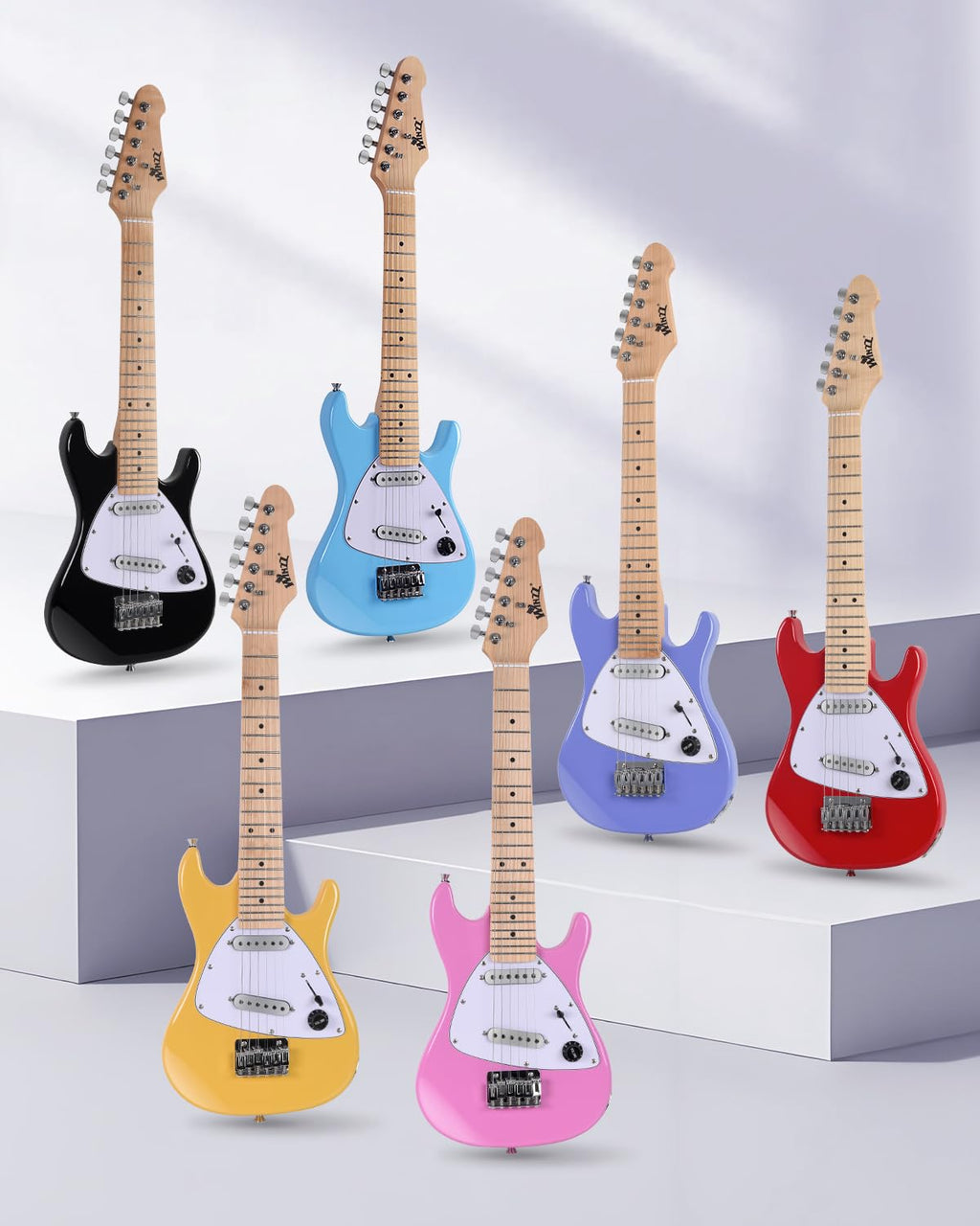 30 Inch 1/4 Size Purple Electric Guitar Kit with Amp C288