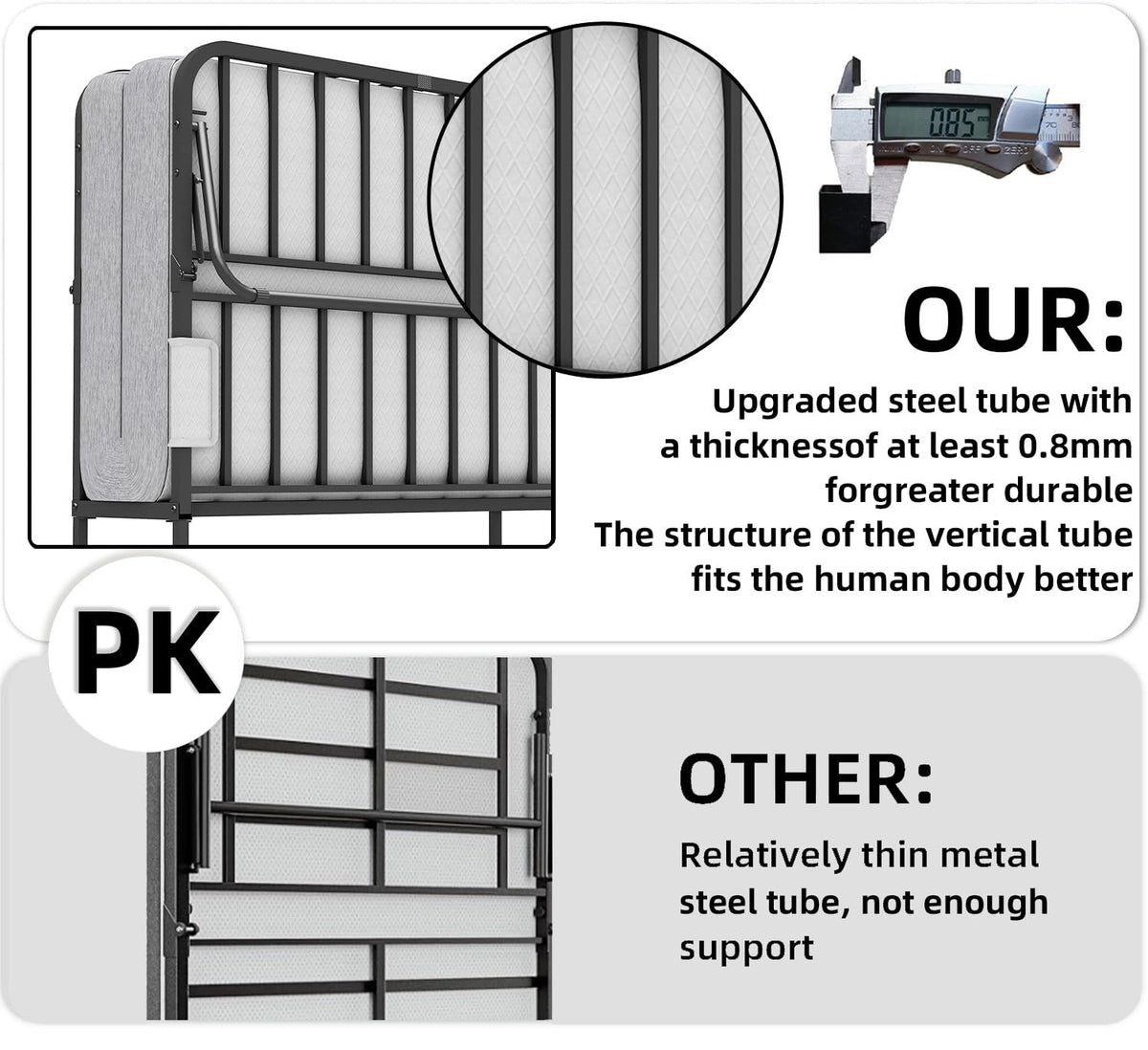 Folding Bed with Mattress N3597