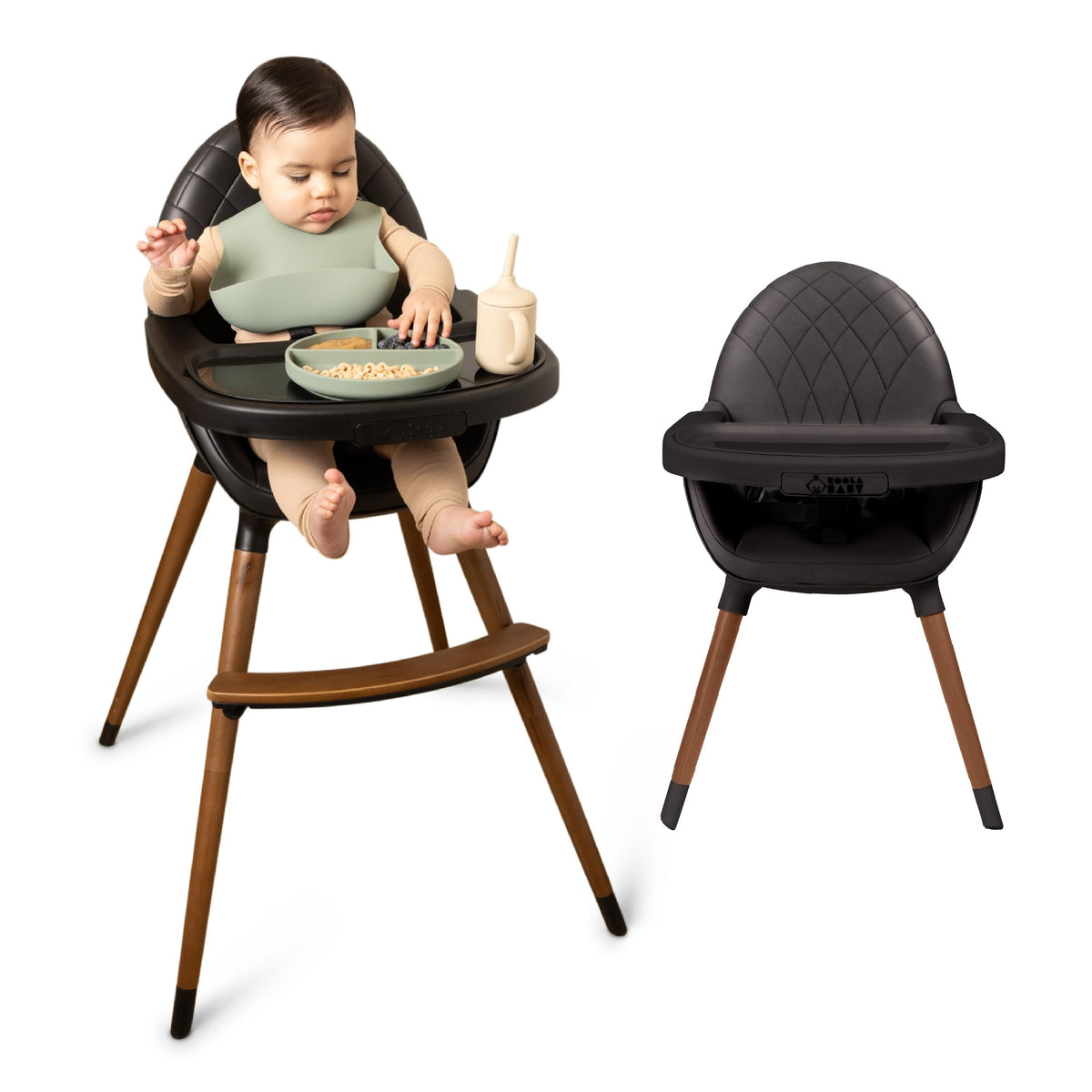 Convertible Wooden High Chair with Adjustable Height N8776