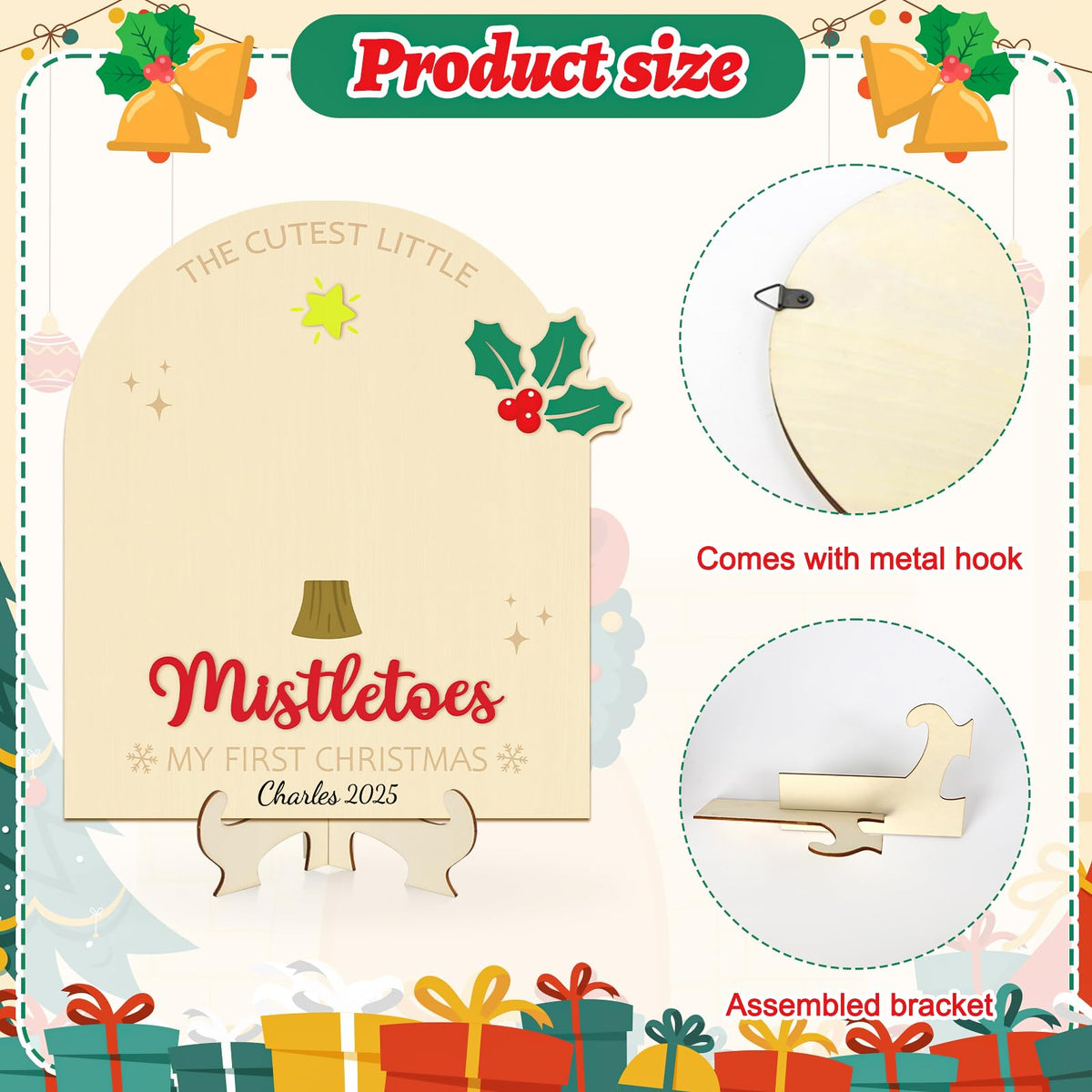 Baby's First Christmas DIY Footprint Art Card E522609