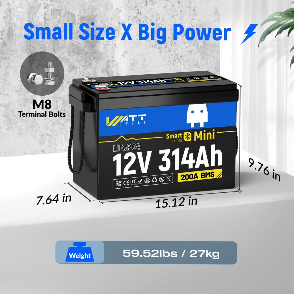 12V 314Ah LiFePO4 Battery 2 Pack K435228