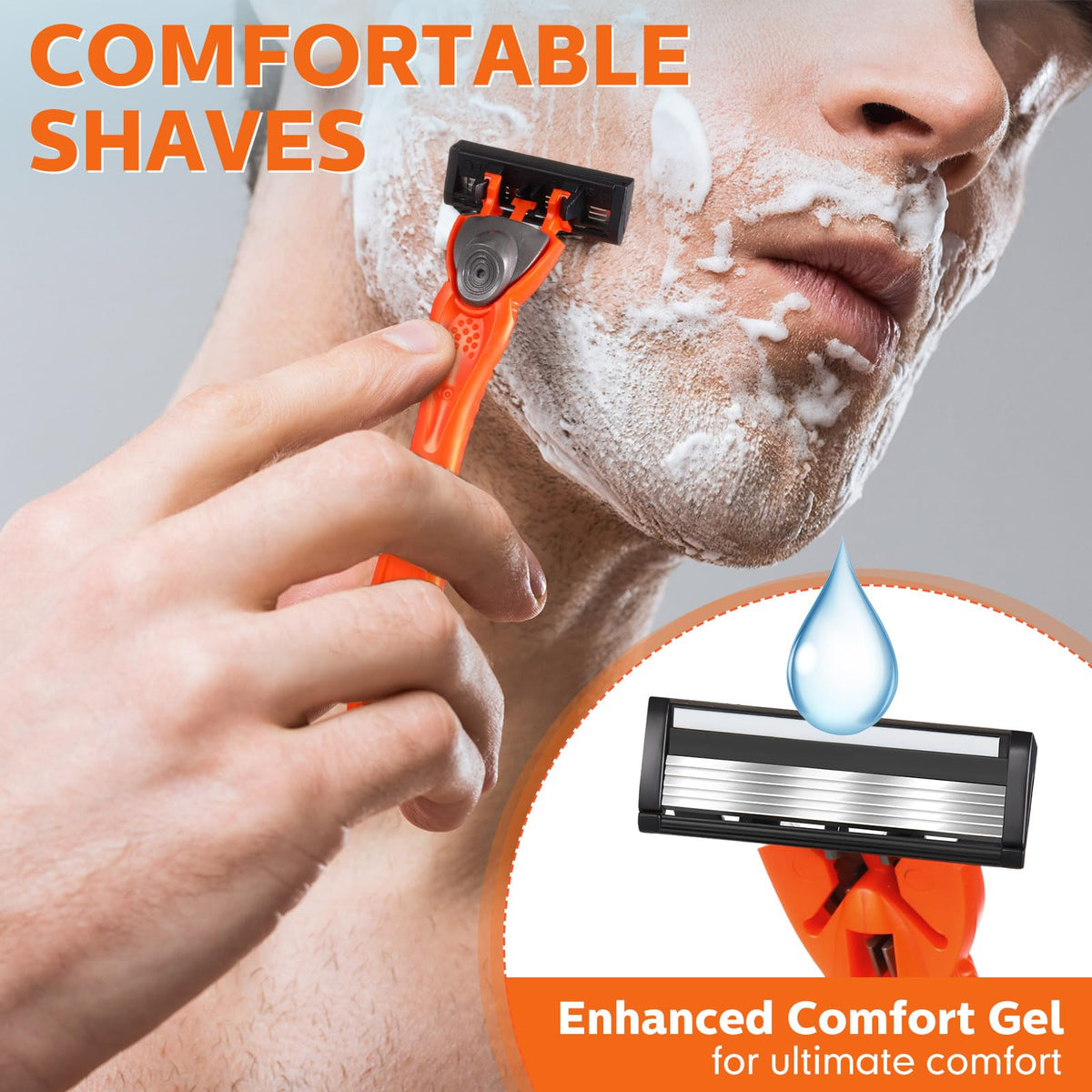 28 Pcs Mens Razors Set 5 Blade Refillable Shaving Kit S808