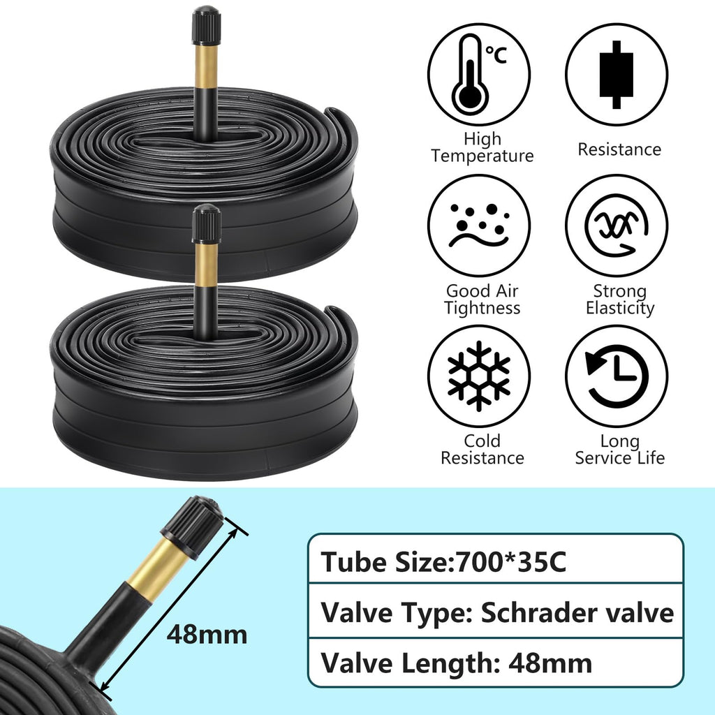 Foldable Road Bike Tires and Inner Tubes 2-Pack O58556