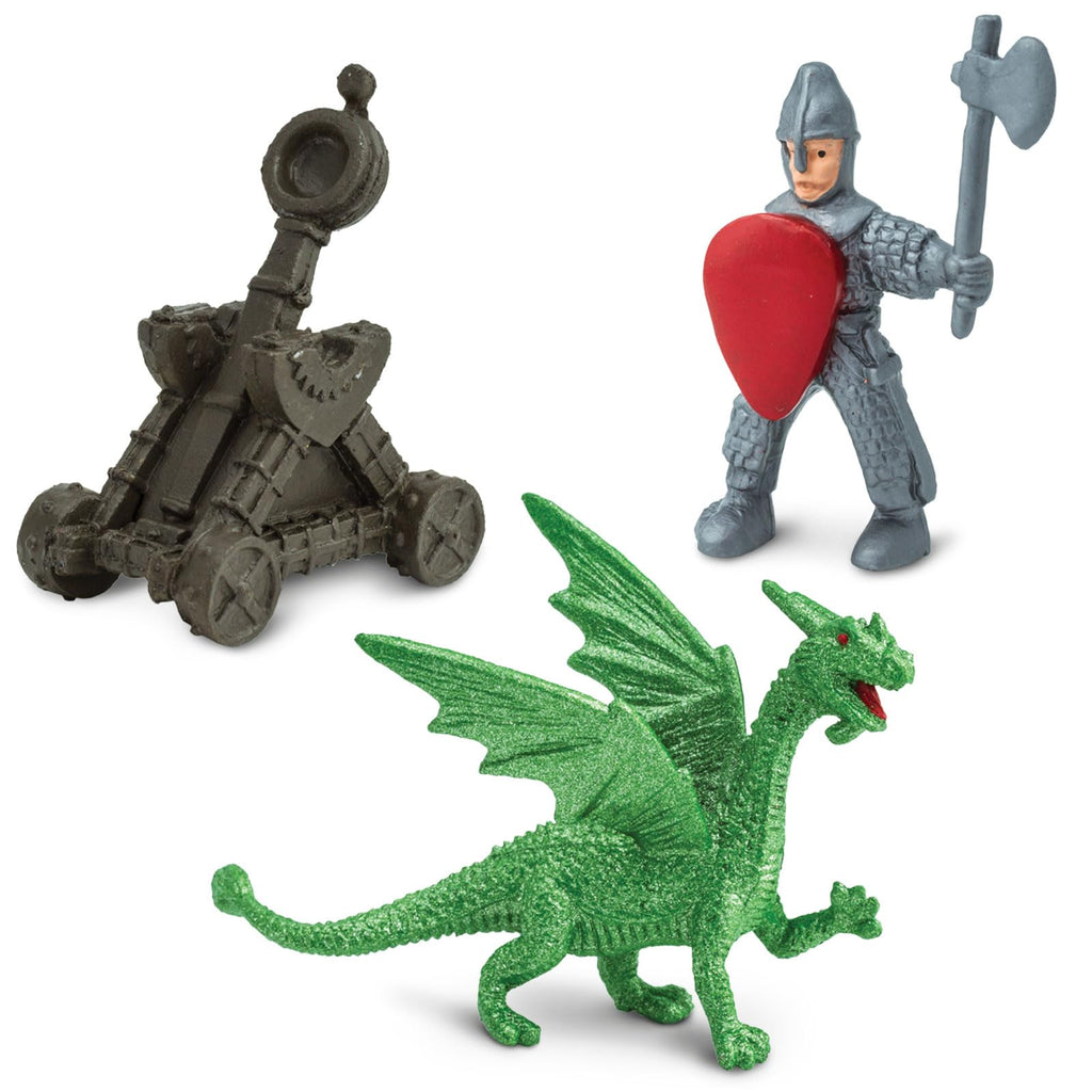 9 Medieval Knight & Dragon Toy Set X8413