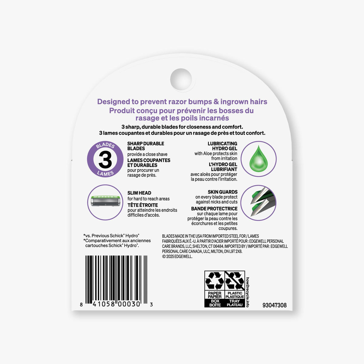 3-Blade Sensitive Razor Refills 5 ct E5980
