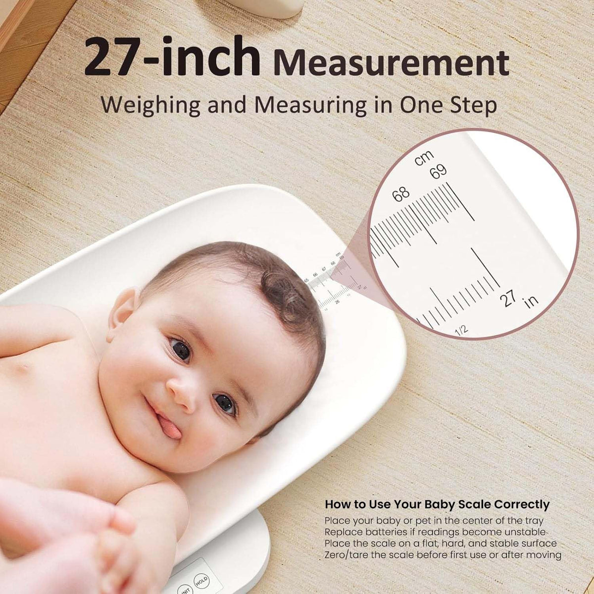 White Digital Baby Scale & Pet Scale V379739