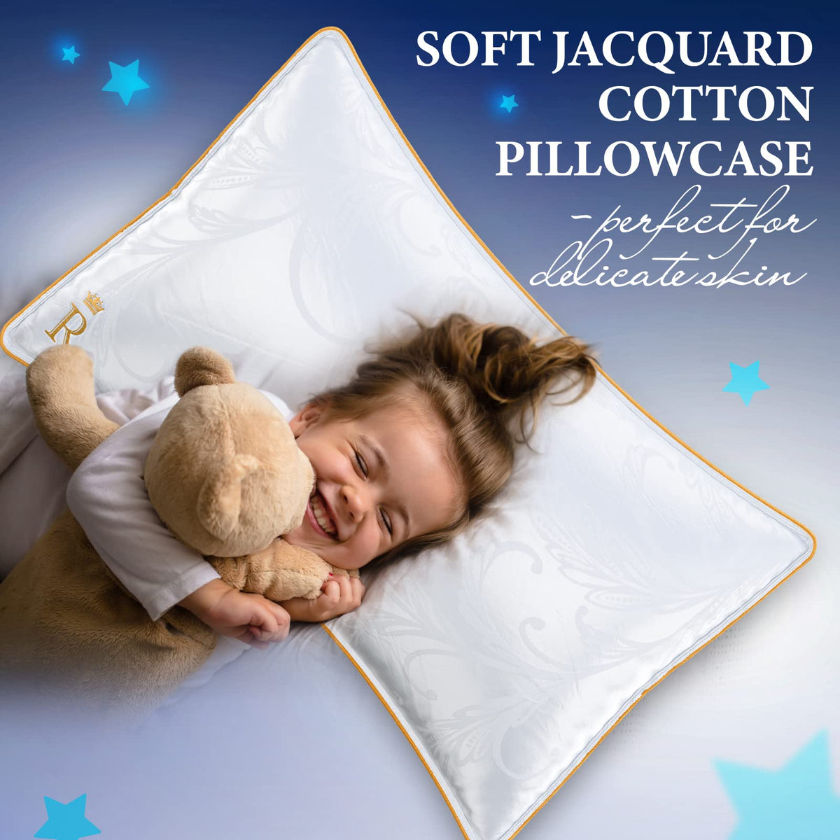 King Size Set of 2 Adjustable Cotton Bed Pillows Y23256