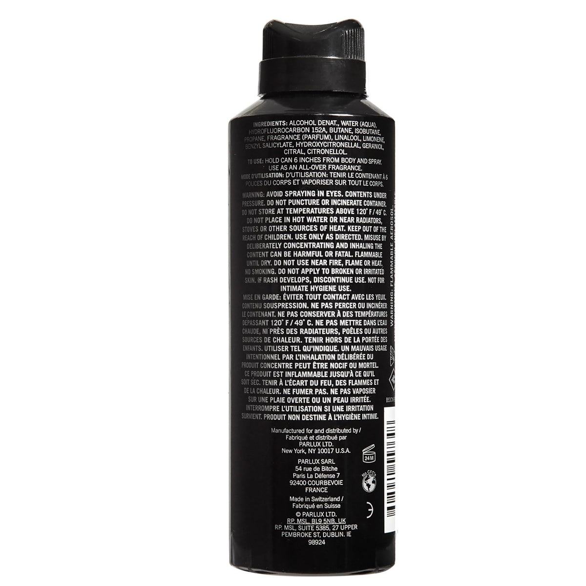 Black All Over Body Spray 6.0 Fl. Oz G150
