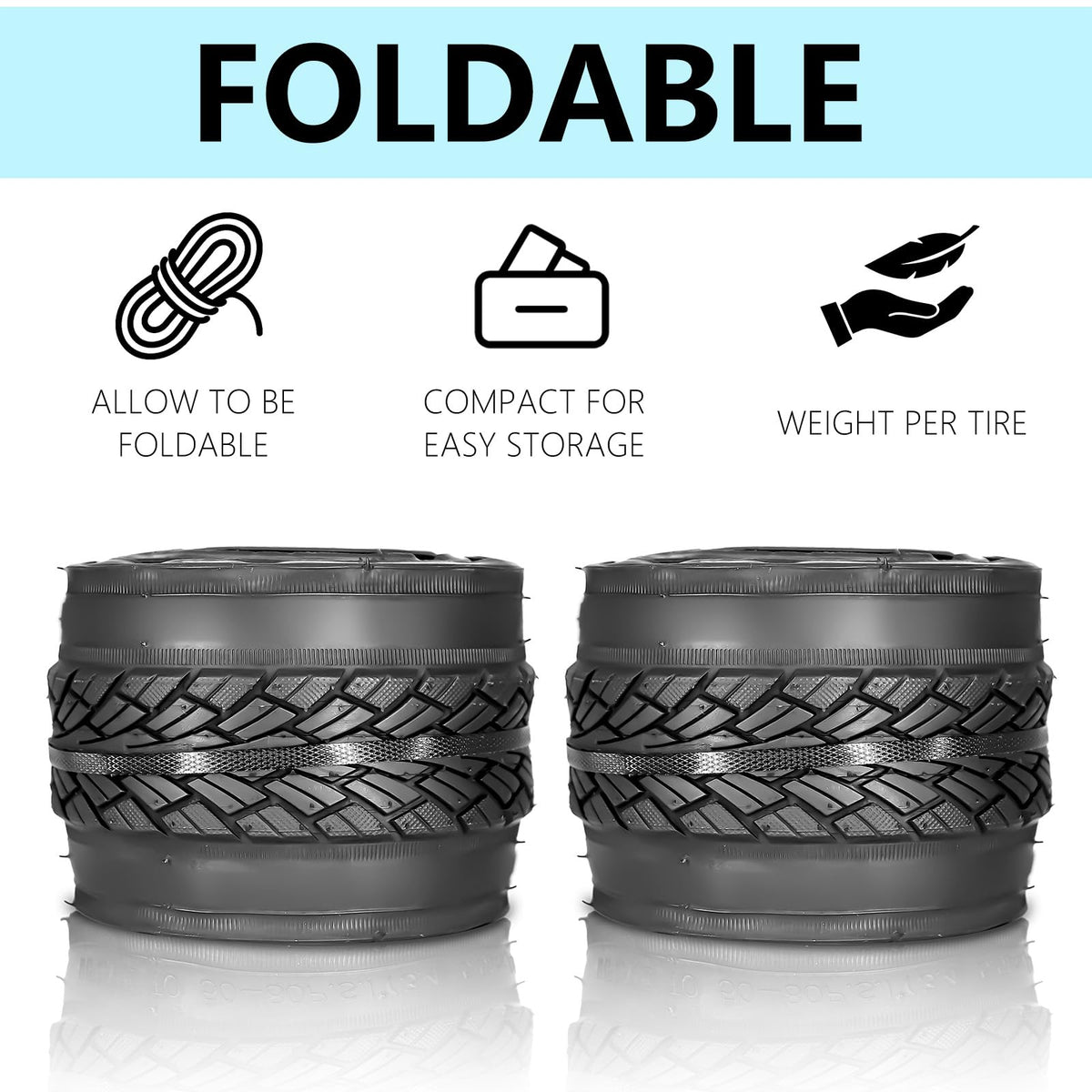 Foldable Road Bike Tires and Inner Tubes 2-Pack O58556