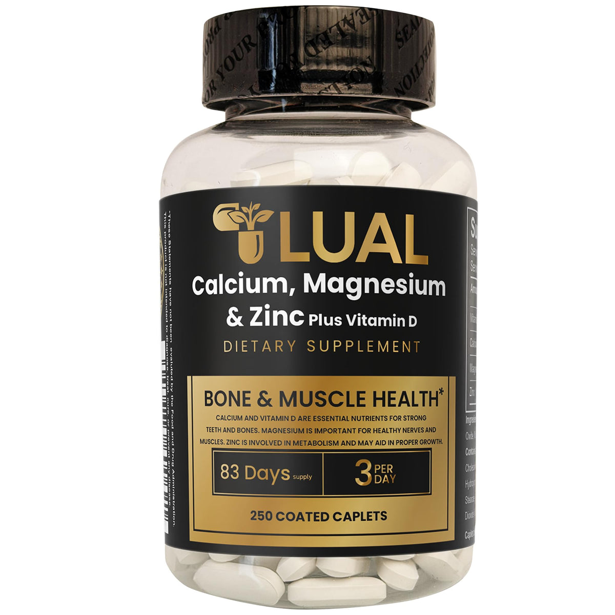 Calcium Magnesium Zinc Vitamin D3 250 Coated Caplets Z385